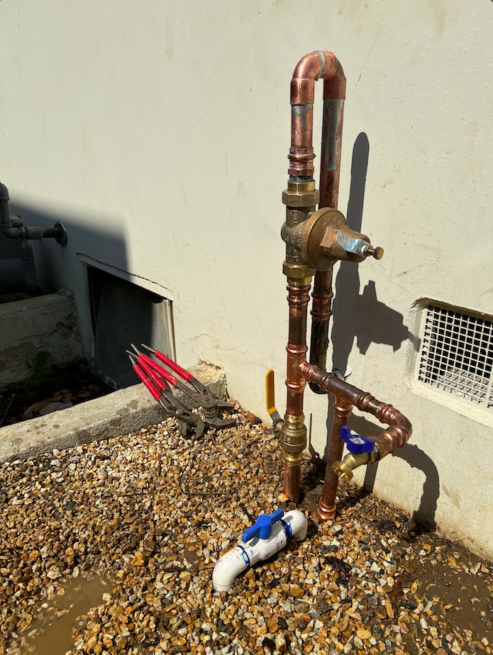 Copper pipe repair by Pure Planet Plumbing in Burbank